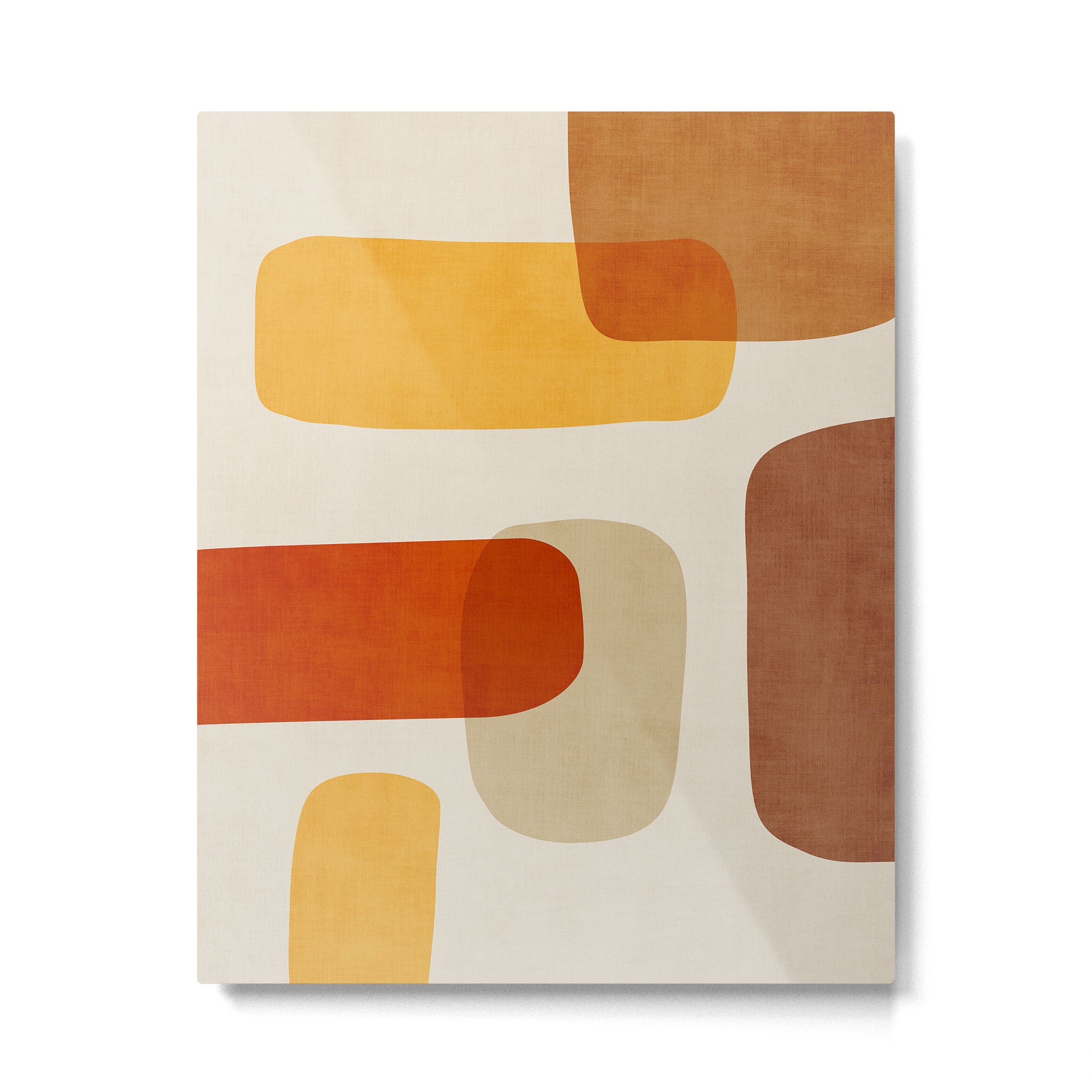 Modern Abstract Earth Tones Artwork Metal Print Gallery Image 4