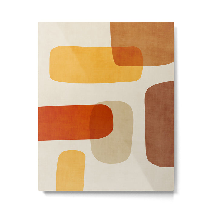 Modern Abstract Earth Tones Artwork Metal Print Gallery Image 1