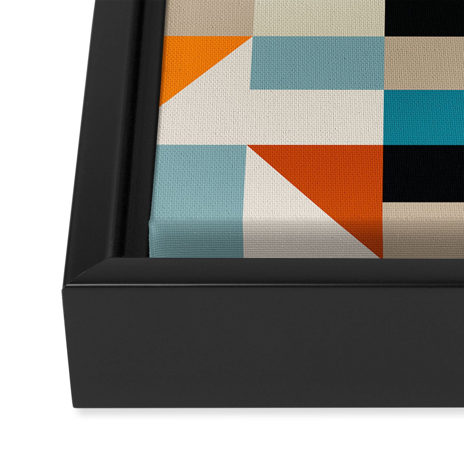 Modern Abstract Geometric Bold Colorful Artwork Framed Canvas Print Gallery Image 3