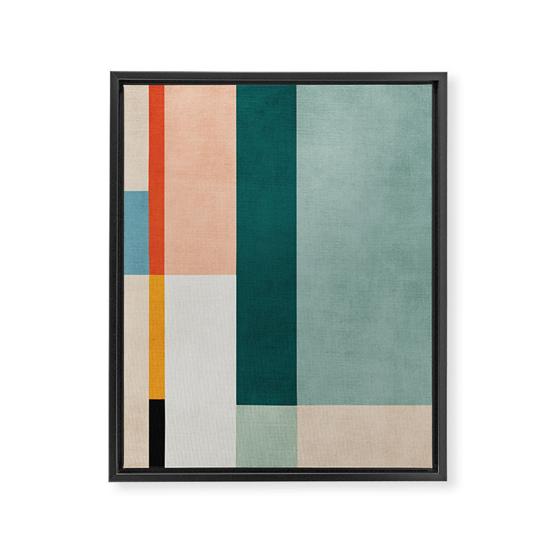 Modern Abstract Geometric Minimalist Artwork Framed Canvas Print Gallery Image 6