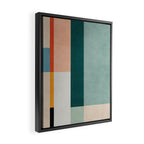 Modern Abstract Geometric Minimalist Artwork Framed Canvas Print Gallery Image 2
