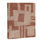 Modern Abstract Terracotta Linocut Boho Art Canvas Print Gallery Image 6