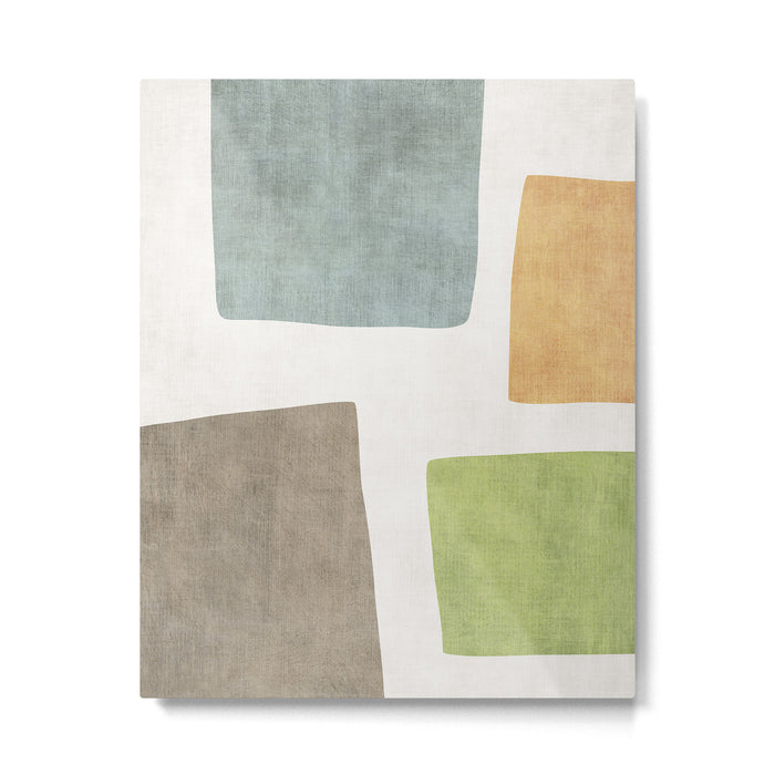 Modern Artwork Green Blue Orange Brown 01 Metal Print Gallery Image 1