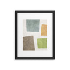 Modern Artwork Green Blue Orange Brown 01 Framed Art Print Gallery Image 5