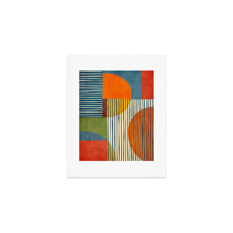 Modern Bold Abstract Art Colorful Geometric  Art Print Gallery Image 1