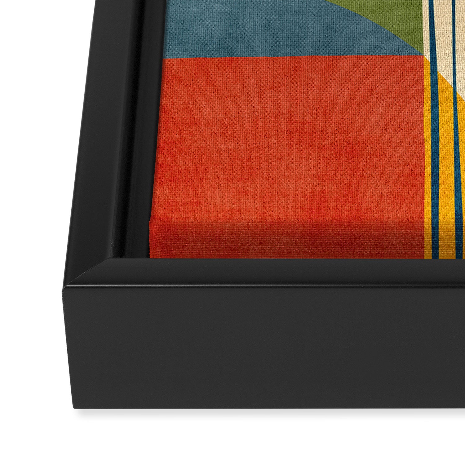 Modern Bold Abstract Art Colorful Geometric  Framed Canvas Print Gallery Image 3