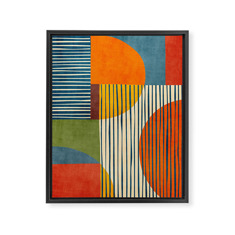 Modern Bold Abstract Art Colorful Geometric  Framed Canvas Print Gallery Image 6