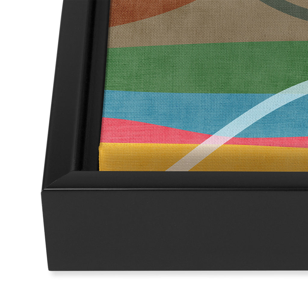 Modern Bold Colorful Shapes Artwork Framed Canvas Print Gallery Image 3