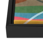Modern Bold Colorful Shapes Artwork Framed Canvas Print Gallery Image 3