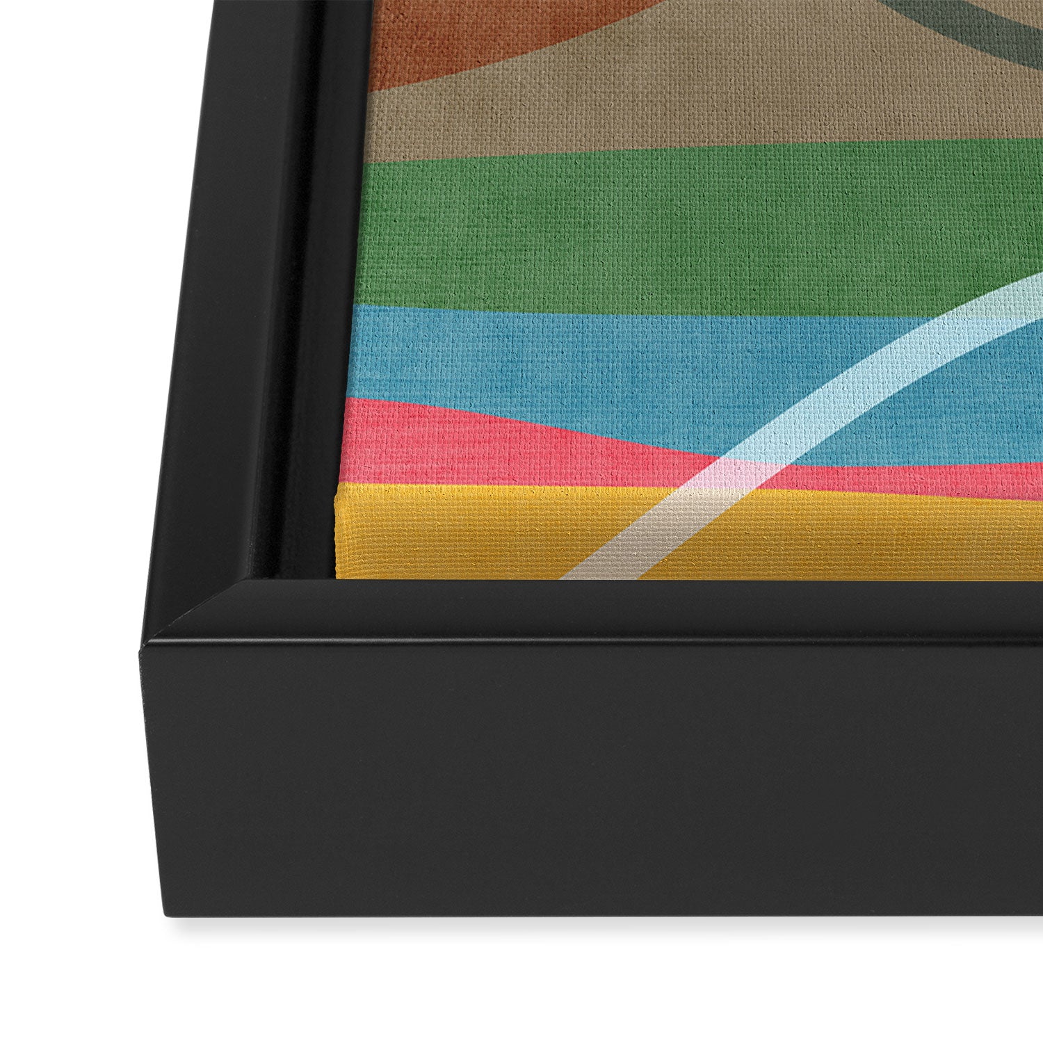 Modern Bold Colorful Shapes Artwork Framed Canvas Print Gallery Image 3