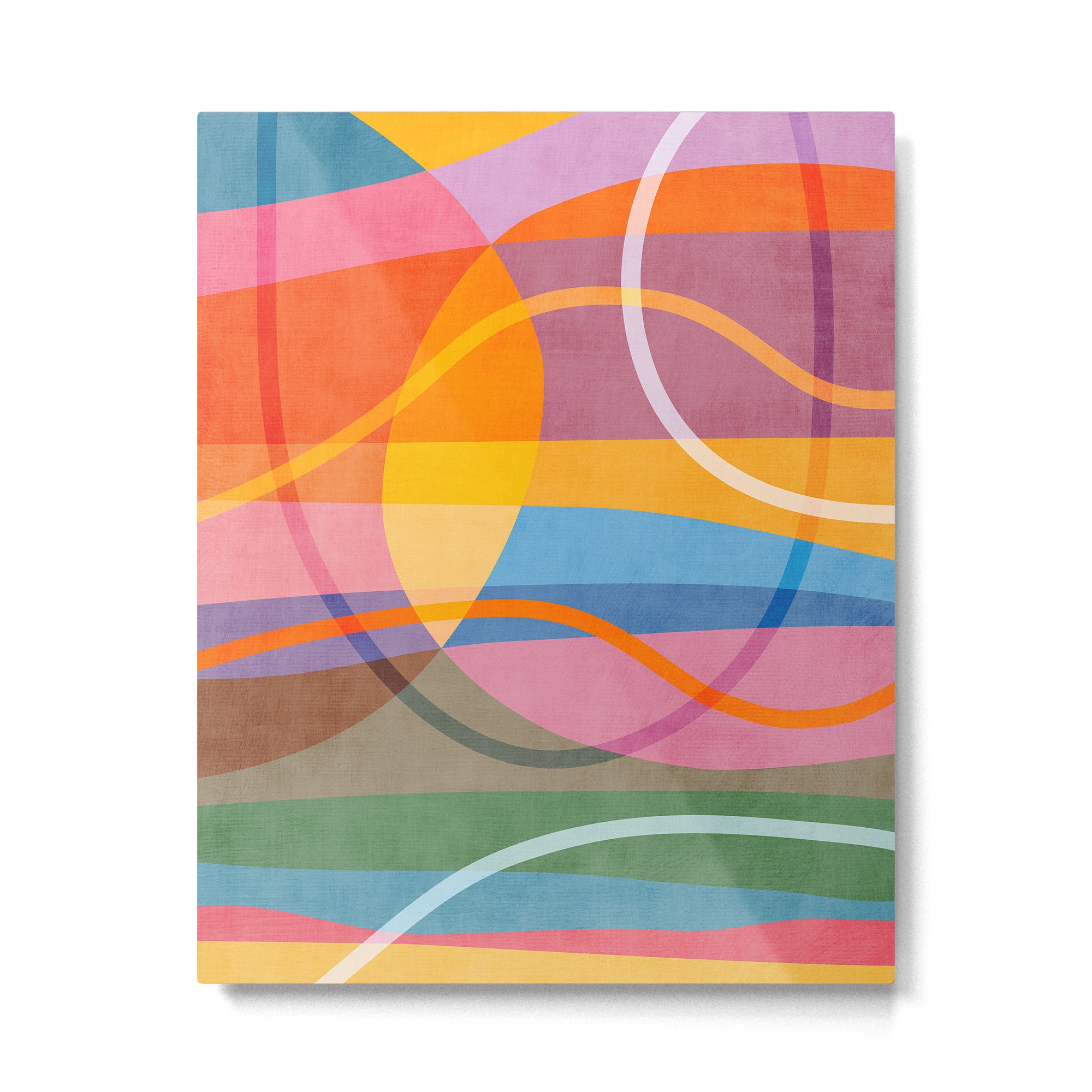 Modern Bold Colorful Shapes Artwork Metal Print Gallery Image 4