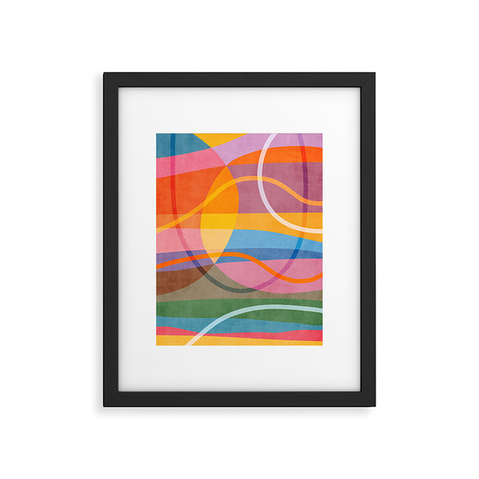 Modern Bold Colorful Shapes Artwork Framed Art Print Gallery Image 1