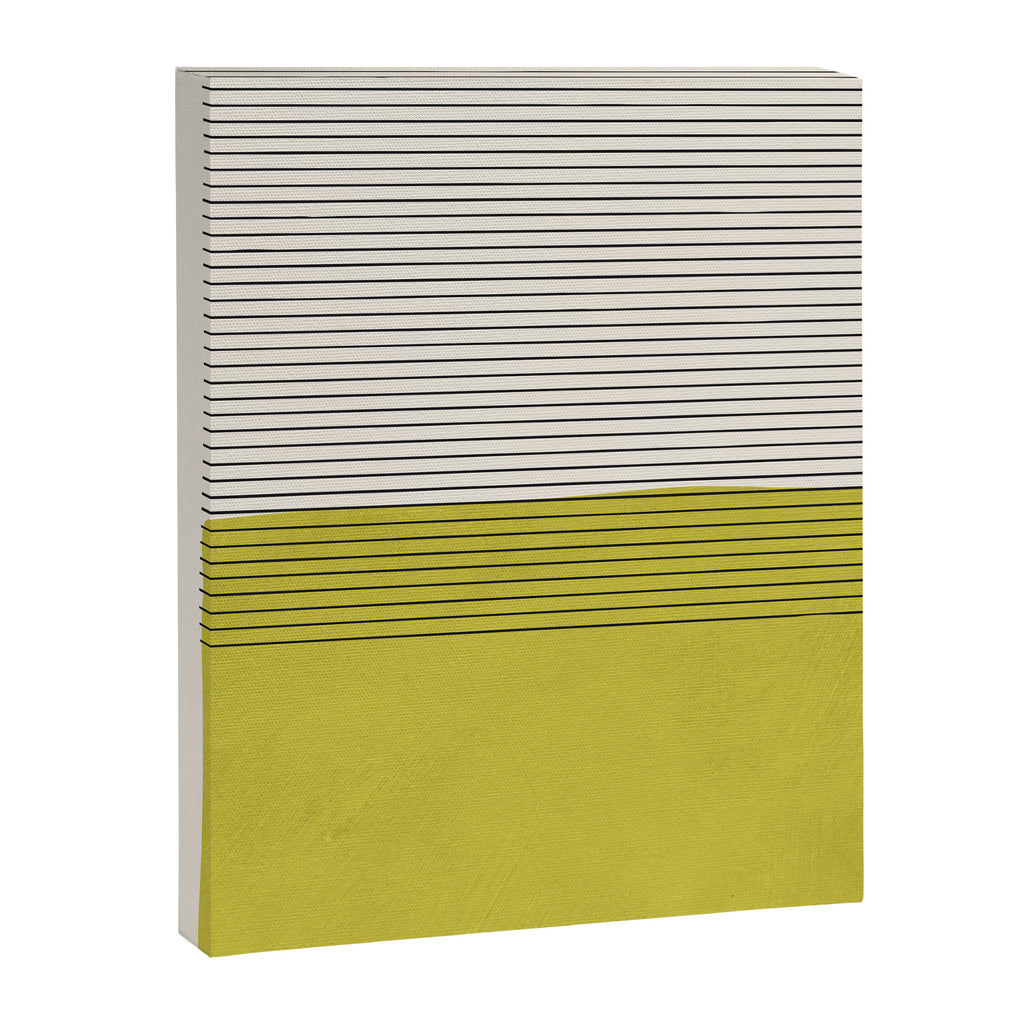 Modern Chartreuse Color Block Black Lines Canvas Print Gallery Image 6