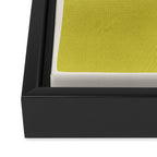 Modern Chartreuse Color Block Black Lines Framed Canvas Print Gallery Image 3