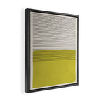 Modern Chartreuse Color Block Black Lines Framed Canvas Print Gallery Image 2