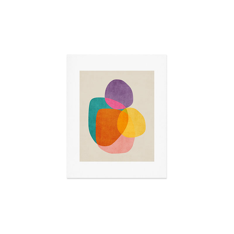 Modern Colorful Abstract Round Shapes Art Print Gallery Image 1