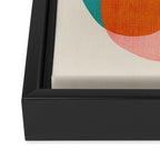 Modern Colorful Abstract Round Shapes Framed Canvas Print Gallery Image 3