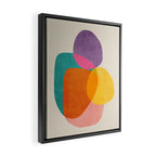 Modern Colorful Abstract Round Shapes Framed Canvas Print Gallery Image 2