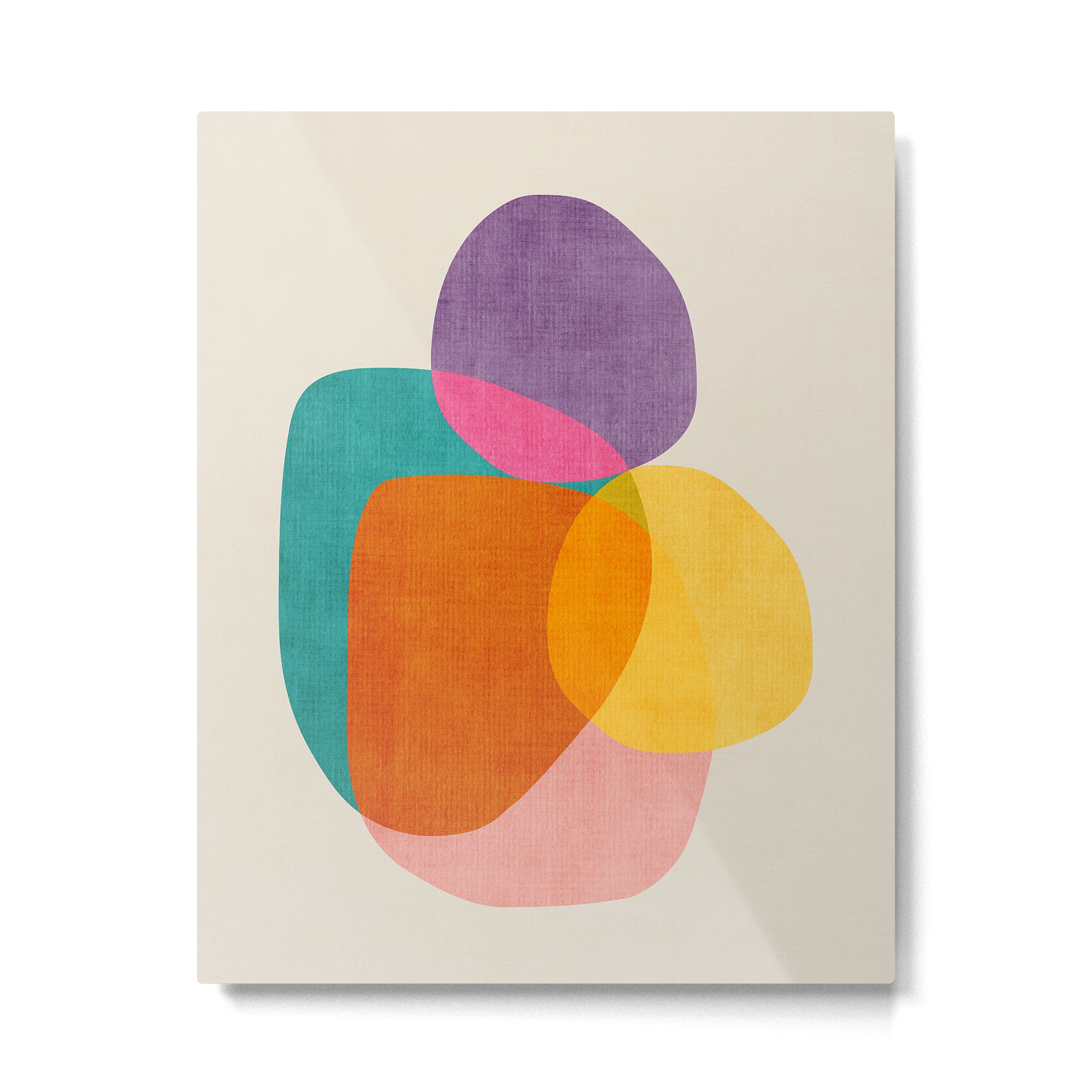 Modern Colorful Abstract Round Shapes Metal Print Gallery Image 4