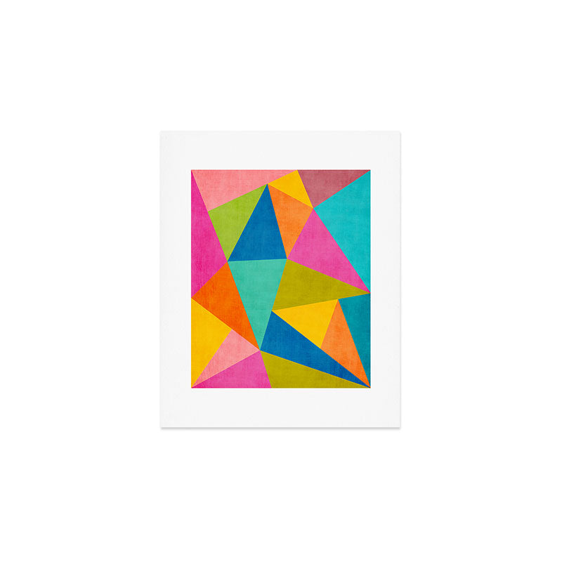 Modern Colorful Design Triangles Artwork Art Print Gallery Image 1