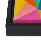 Modern Colorful Design Triangles Artwork Framed Canvas Print Gallery Image 3