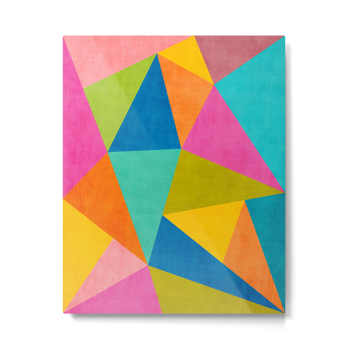 Modern Colorful Design Triangles Artwork Metal Print Gallery Image 1
