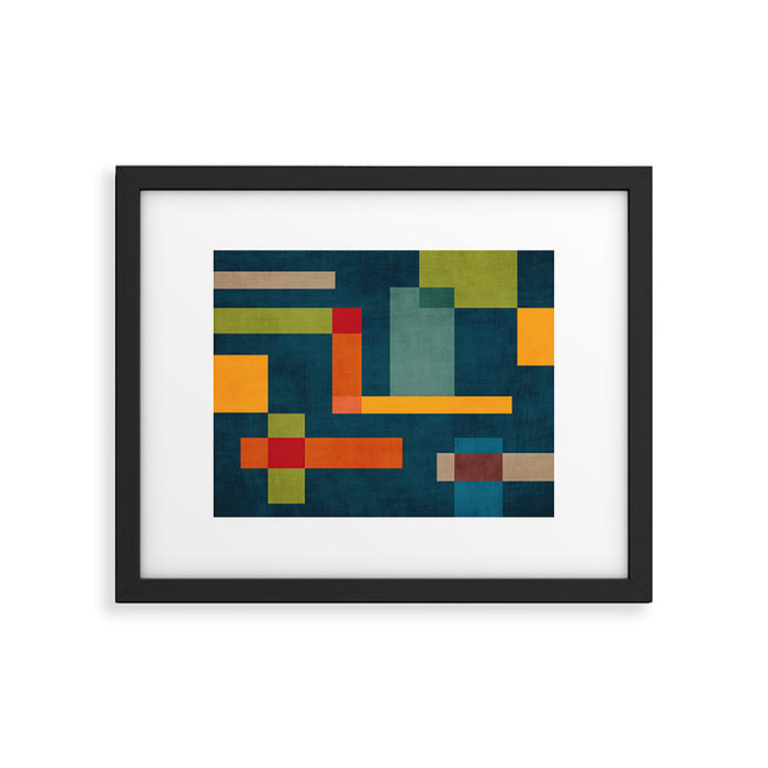 Modern Colorful Geometric Original Artwork Framed Art Print Gallery Image 1