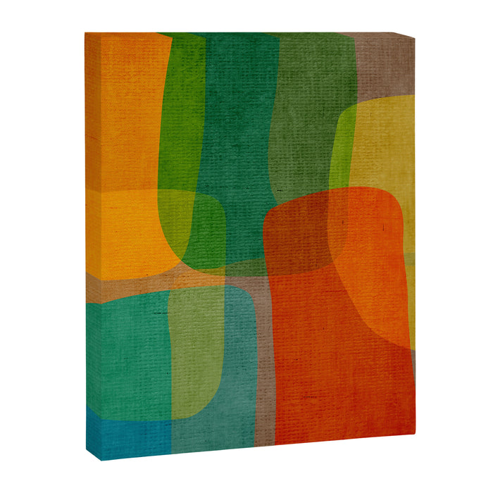 Modern Colorful MidCentury Abstract Canvas Print Gallery Image 1