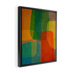Modern Colorful MidCentury Abstract Framed Canvas Print Gallery Image 2