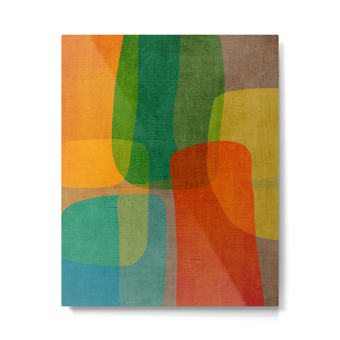 Modern Colorful MidCentury Abstract Metal Print Gallery Image 1