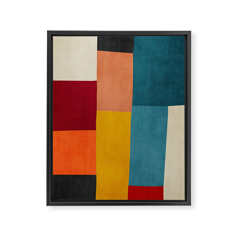 Modern Colorful Patchwork Abstract Art  Framed Canvas Print Gallery Image 6