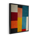Modern Colorful Patchwork Abstract Art  Framed Canvas Print Gallery Image 2