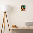 Modern Colorful Patchwork Vibrant MCM ART Canvas Print Gallery Image 2