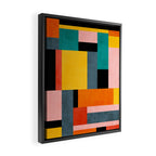 Modern Colorful Patchwork Vibrant MCM ART Framed Canvas Print Gallery Image 2