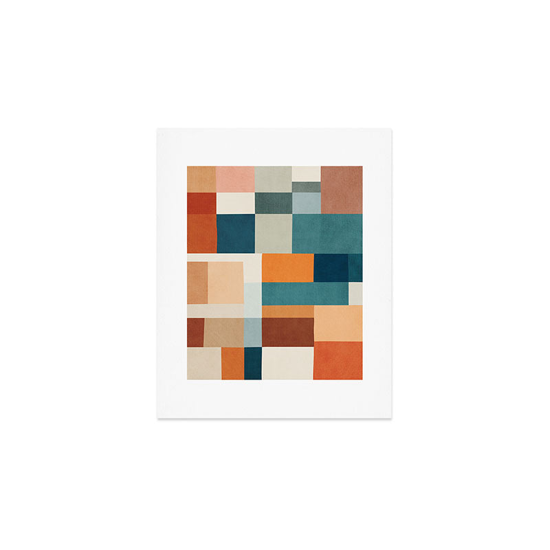 Modern Geometric Abstract Mid-Century Artwork Art Print Gallery Image 1