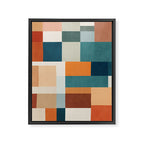 Modern Geometric Abstract Mid-Century Artwork Framed Canvas Print Gallery Image 6