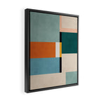 Modern Geometric Minimalist Abstract Artwork Framed Canvas Print Gallery Image 2