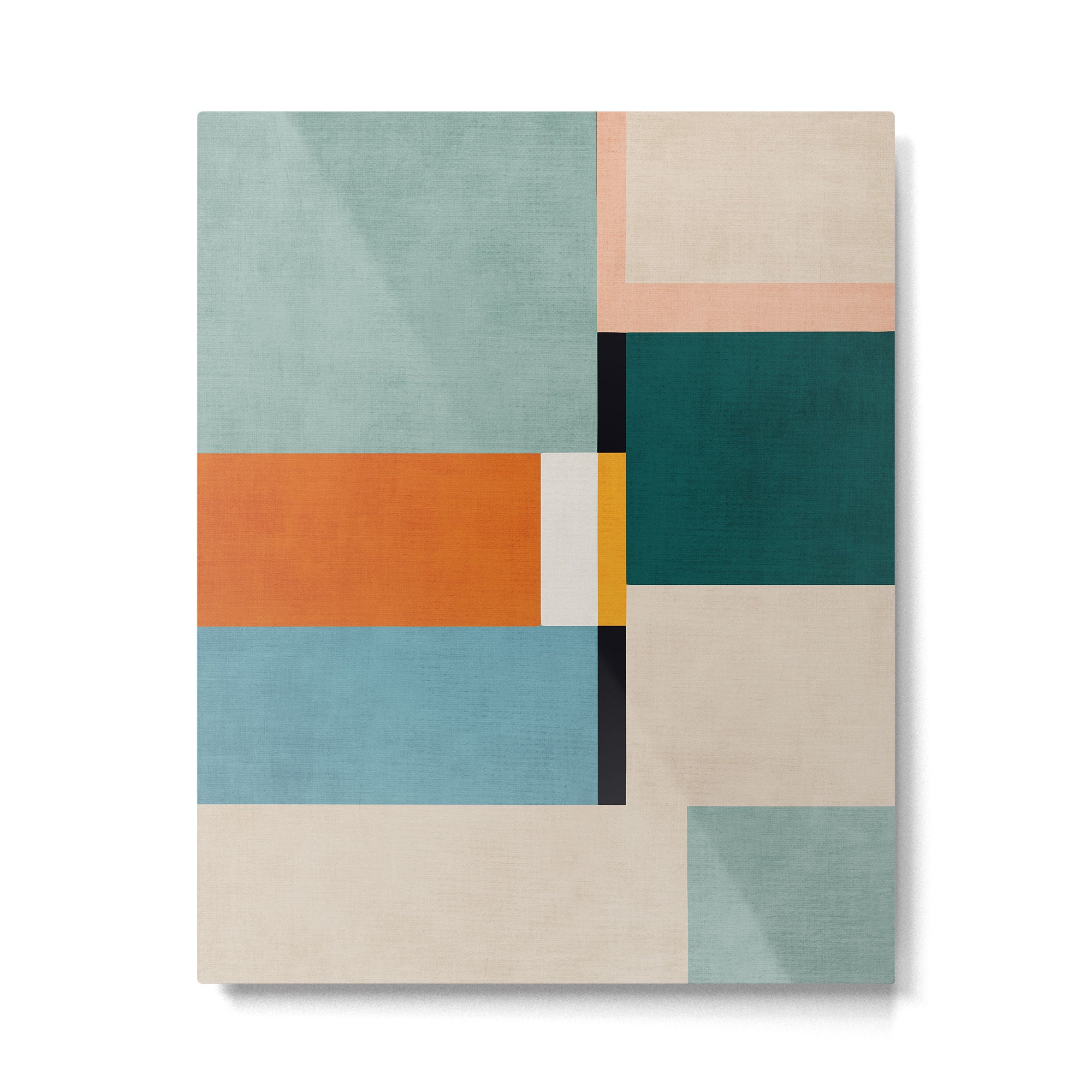 Modern Geometric Minimalist Abstract Artwork Metal Print Gallery Image 4