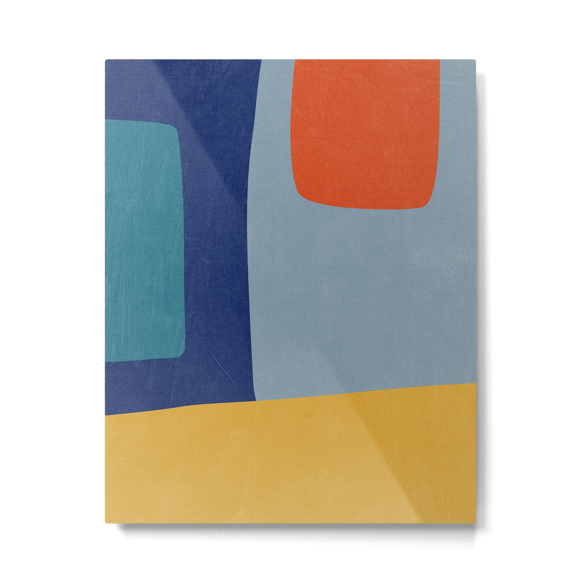 Modern MidCentury Colorful Abstract Metal Print Gallery Image 4