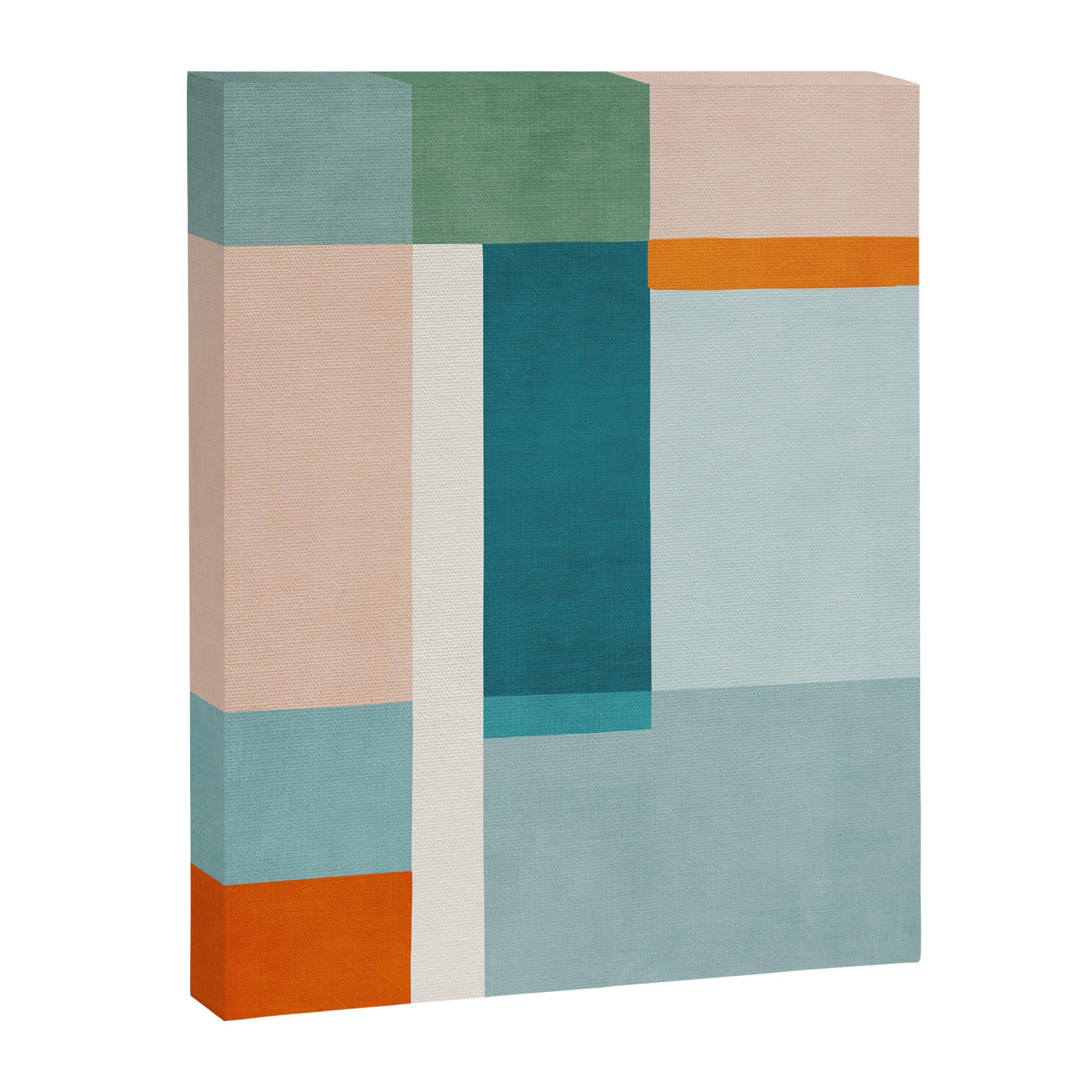 Modern Minimalism Abstract Teal Tones Artwork Canvas Print Gallery Image 6