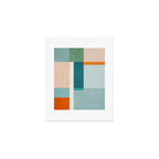 Modern Minimalism Abstract Teal Tones Artwork Art Print Gallery Image 1