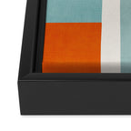 Modern Minimalism Abstract Teal Tones Artwork Framed Canvas Print Gallery Image 3