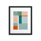 Modern Minimalism Abstract Teal Tones Artwork Framed Art Print Gallery Image 5