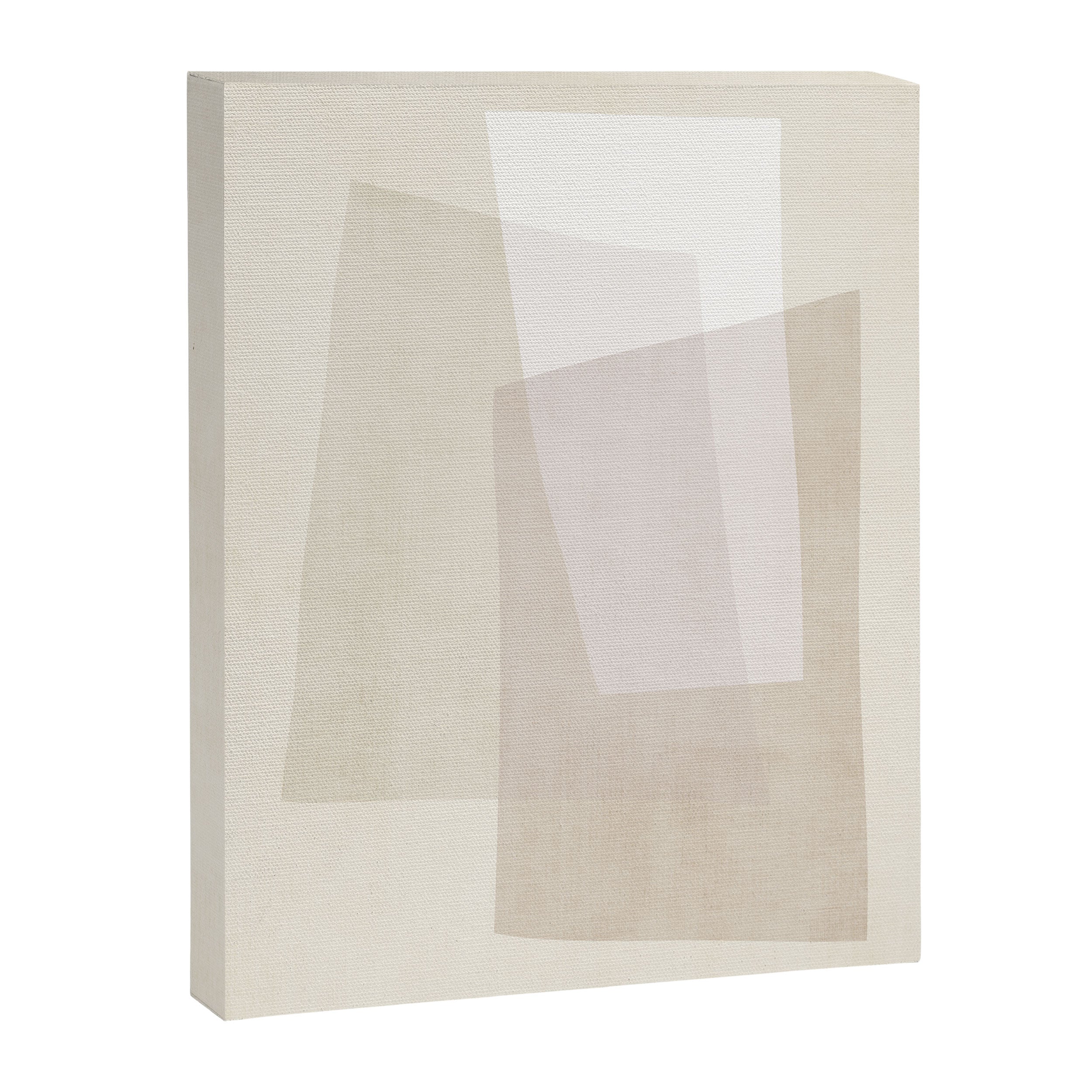 Modern Minimalism Beige White Organic Shapes Canvas Print Gallery Image 6