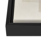 Modern Minimalism Beige White Organic Shapes Framed Canvas Print Gallery Image 3
