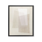 Modern Minimalism Beige White Organic Shapes Framed Canvas Print Gallery Image 6