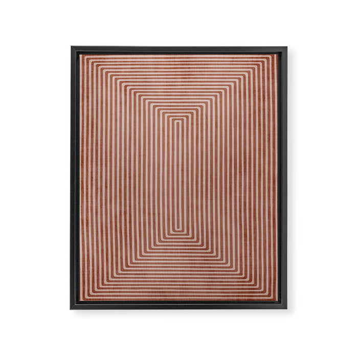 Modern Minimalism Terracotta Lines Geometric Art Framed Canvas Print Gallery Image 1