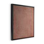 Modern Minimalism Terracotta Lines Geometric Art Framed Canvas Print Gallery Image 2