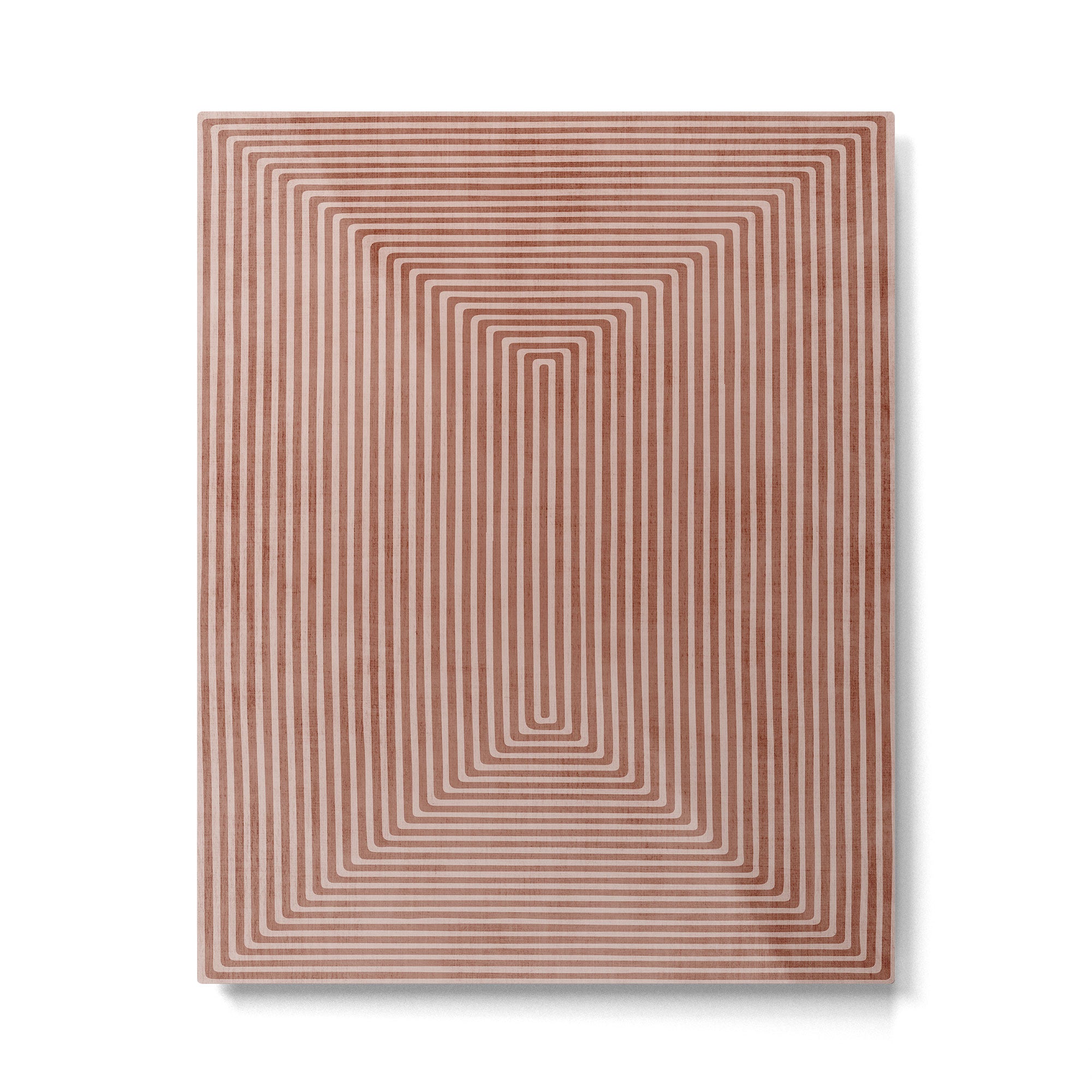 Modern Minimalism Terracotta Lines Geometric Art Metal Print Gallery Image 4