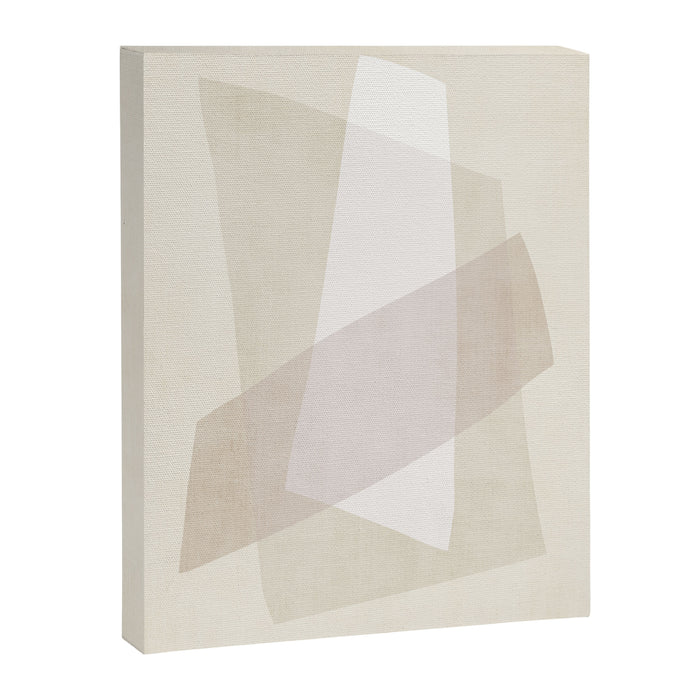 Modern Minimalism White Beige Modern Art Canvas Print Gallery Image 1